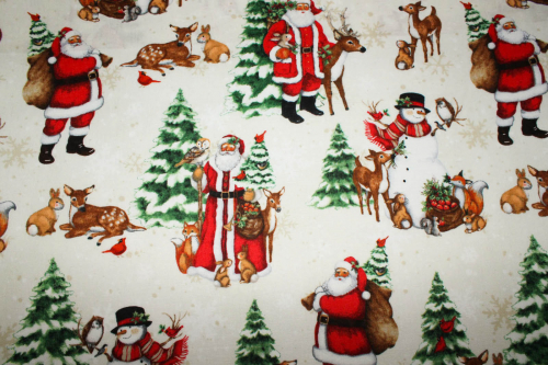 Designer-Baumwollstoff Winter Forest Scenic (10 cm)